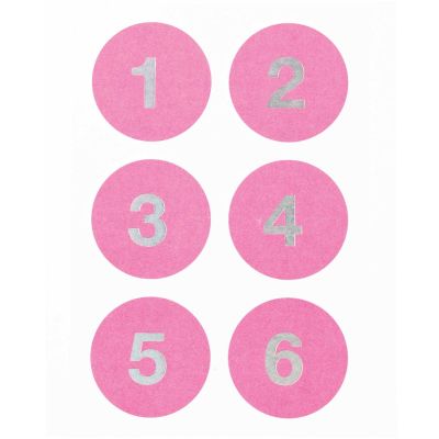 Sticker Set - Adventskalenderzahlen, diverse Farben