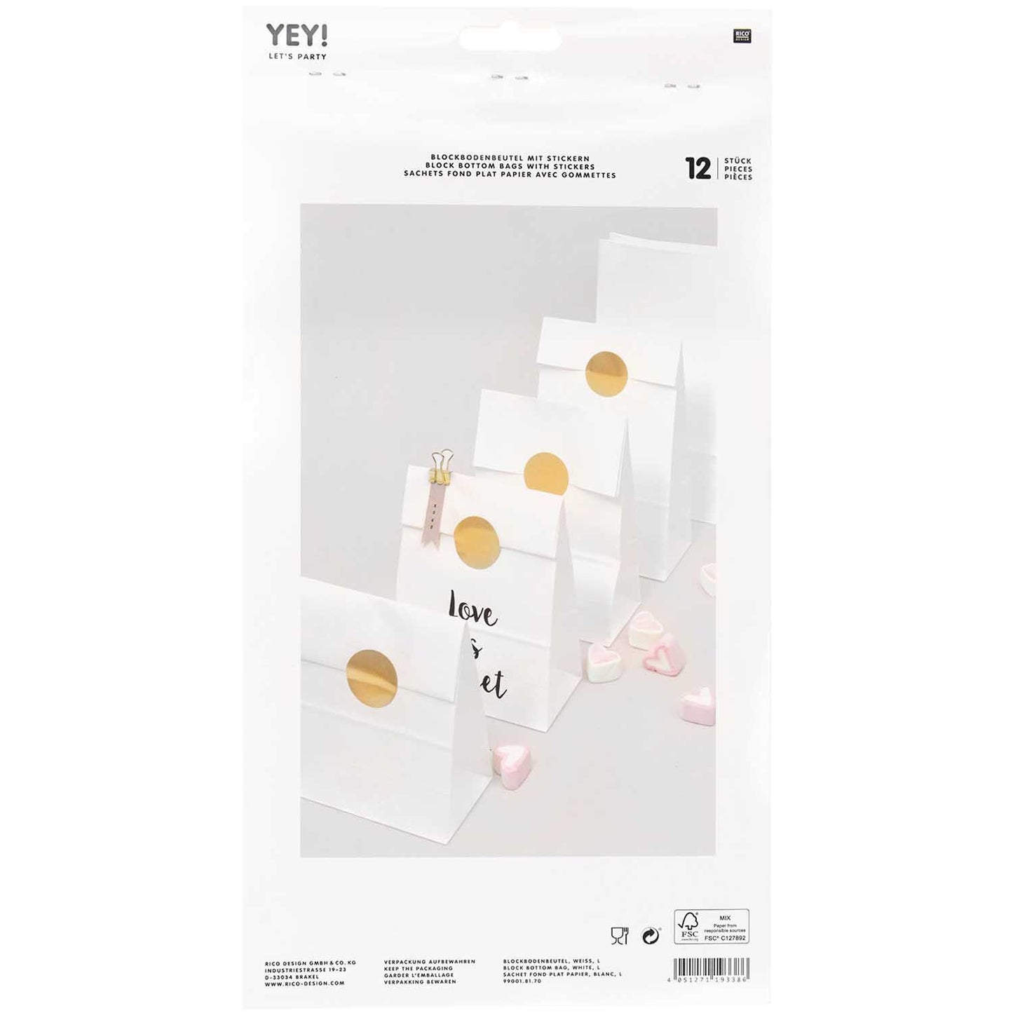 Blockbottombag & Sticker Set