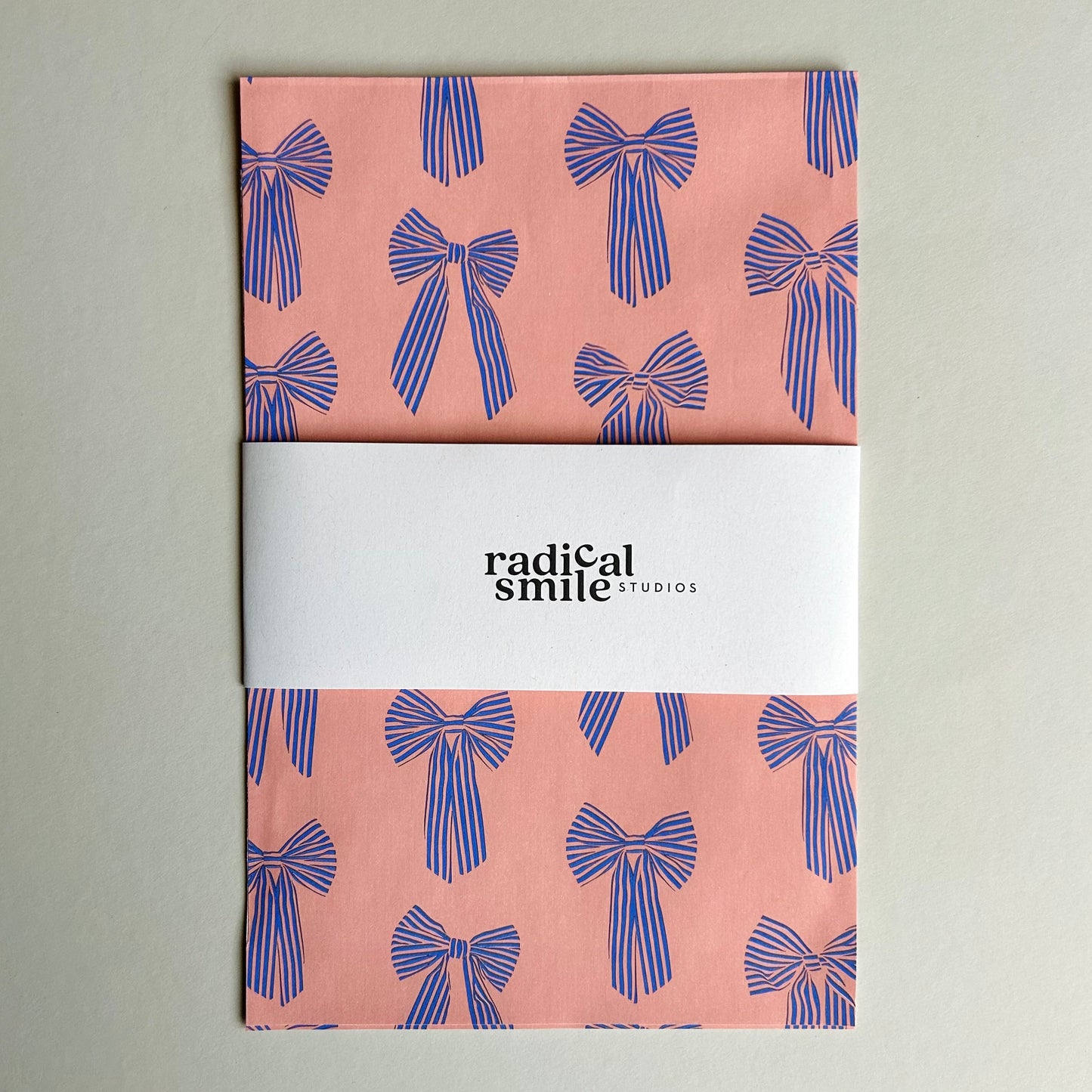 Flatbags - Schleifen, peach/blau