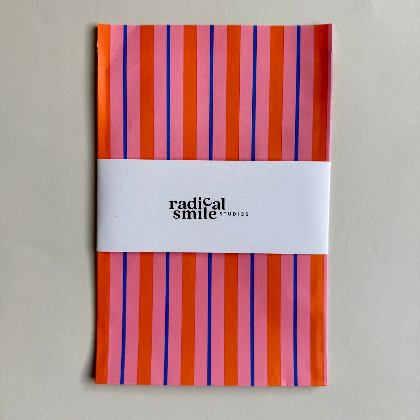 Flatbags - Streifen, blau / orange / rosa