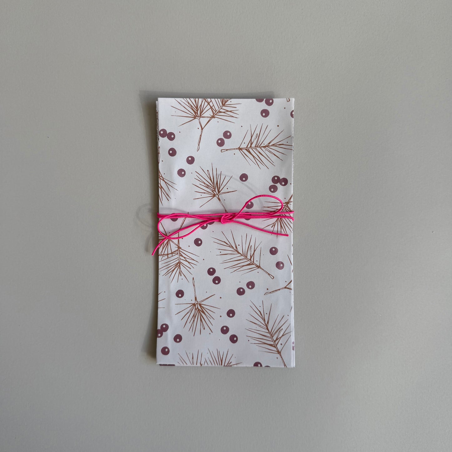 Flatbags - Zweige & Beeren, weiß / rosé