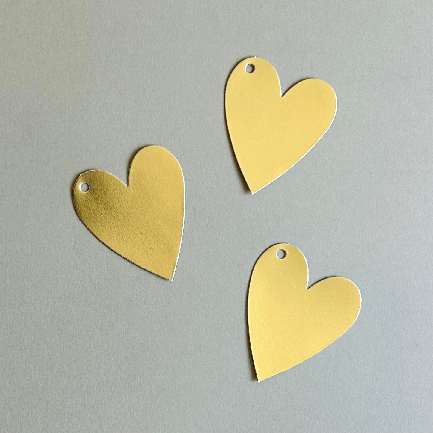 Geschenkanhänger Set - Herzen, gold