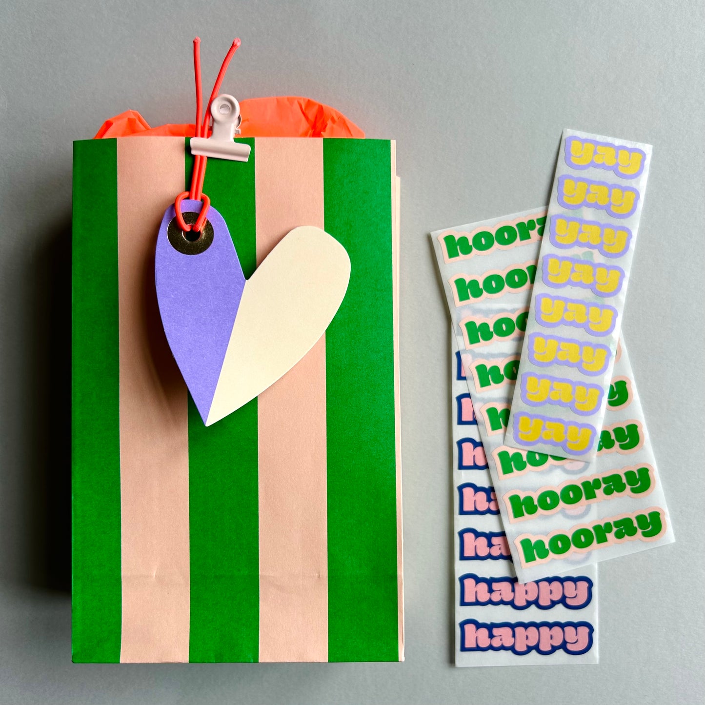 Sticker Set - hooray/happy/yay