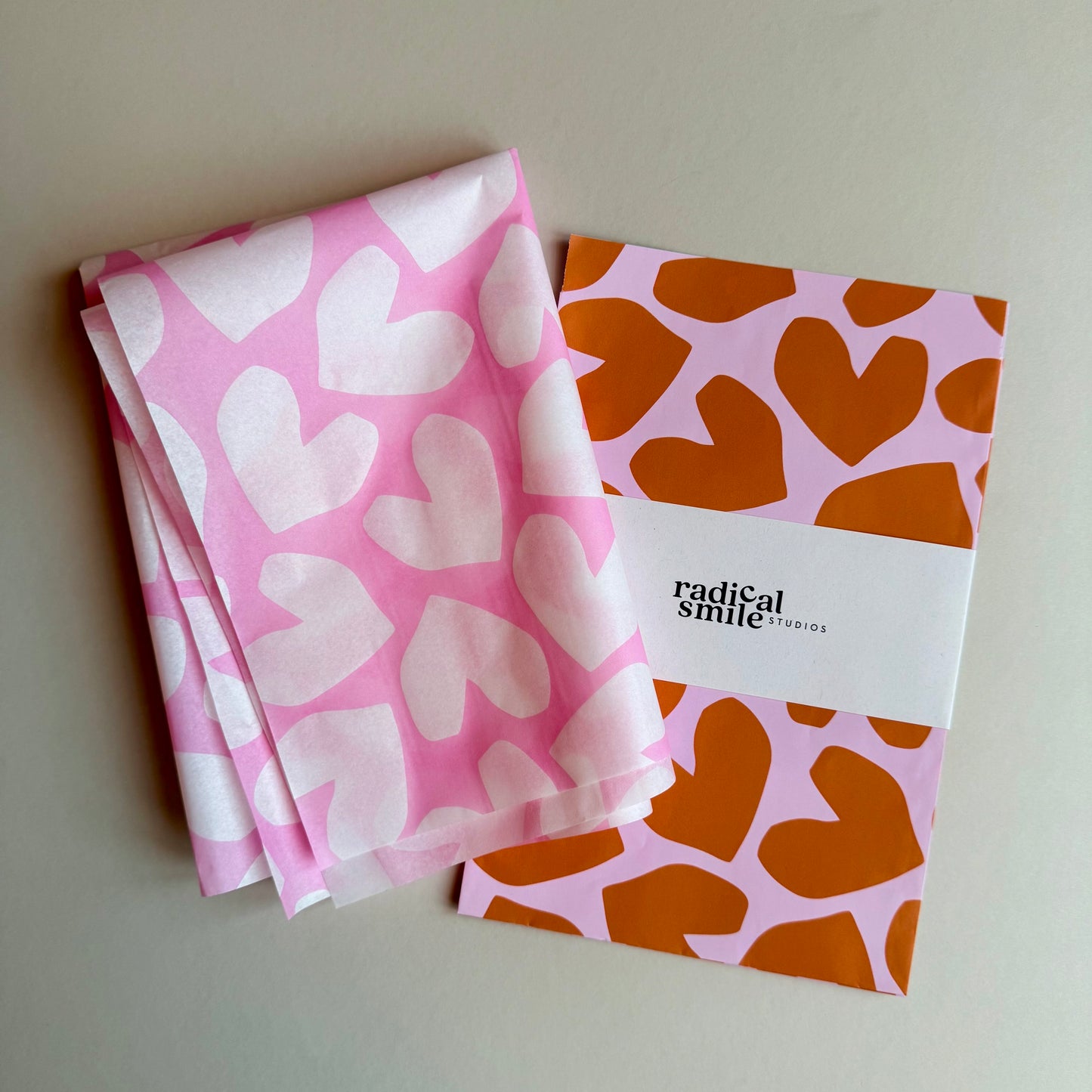 Flatbags - Herzen, flieder/cognac