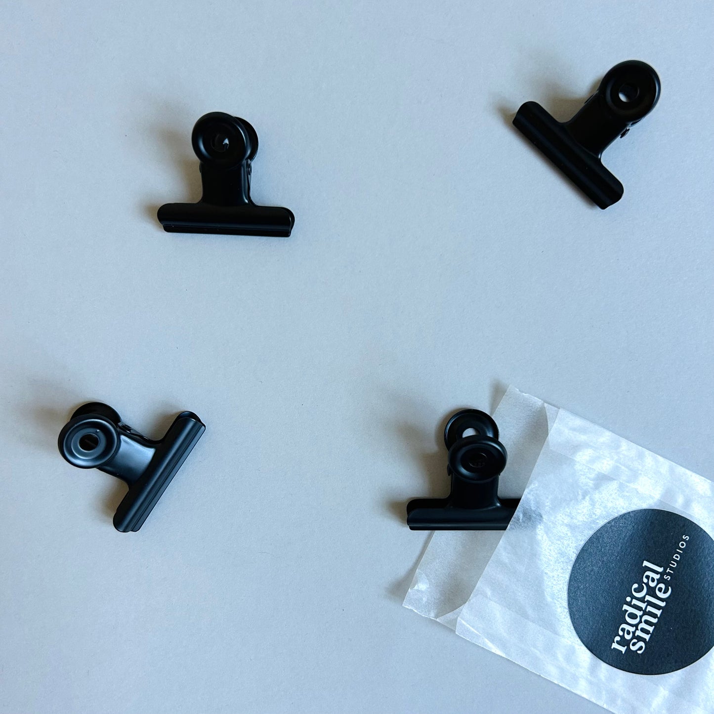 Clips - matt schwarz, 3,8 cm