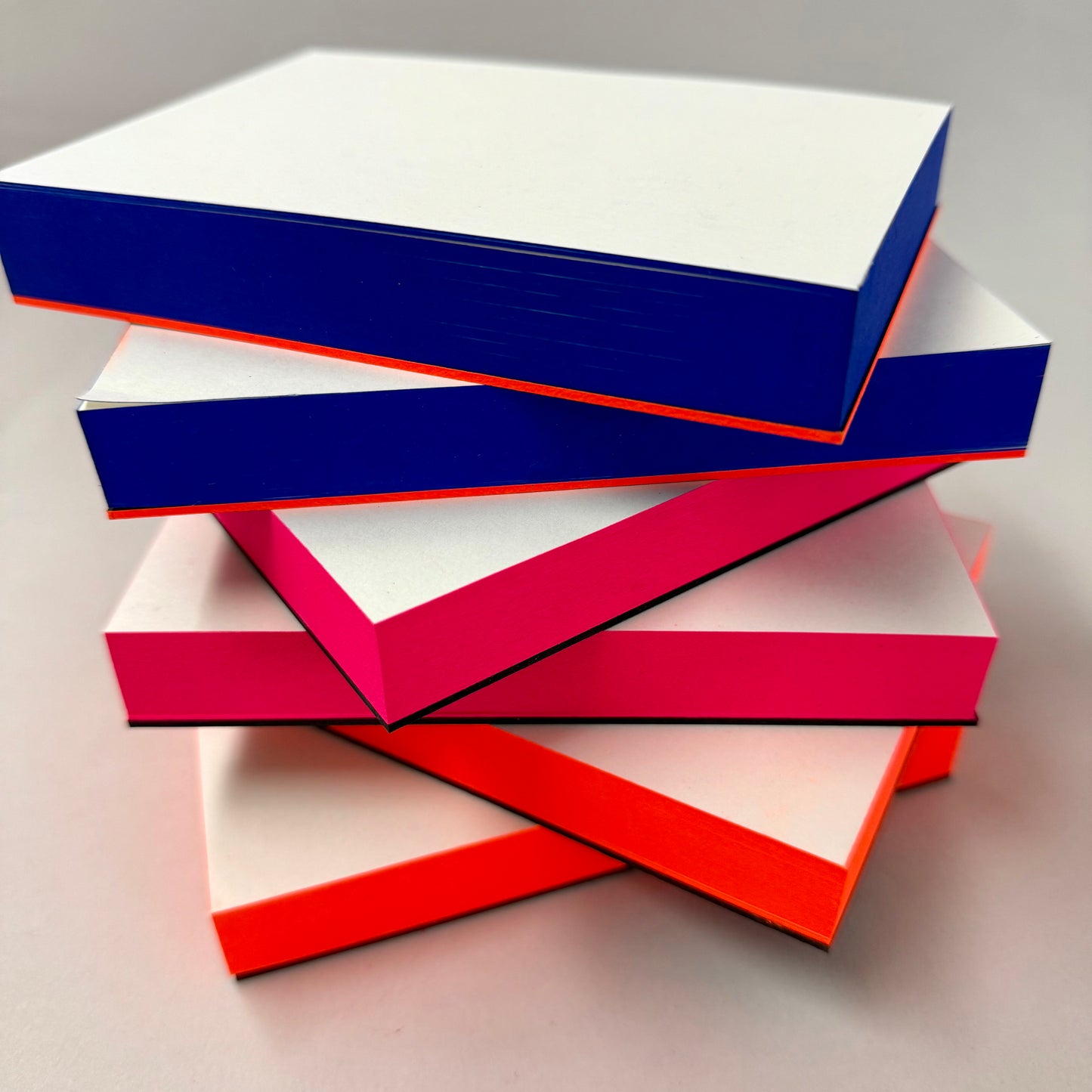 Notizblock - neon pink, neon orange & blau