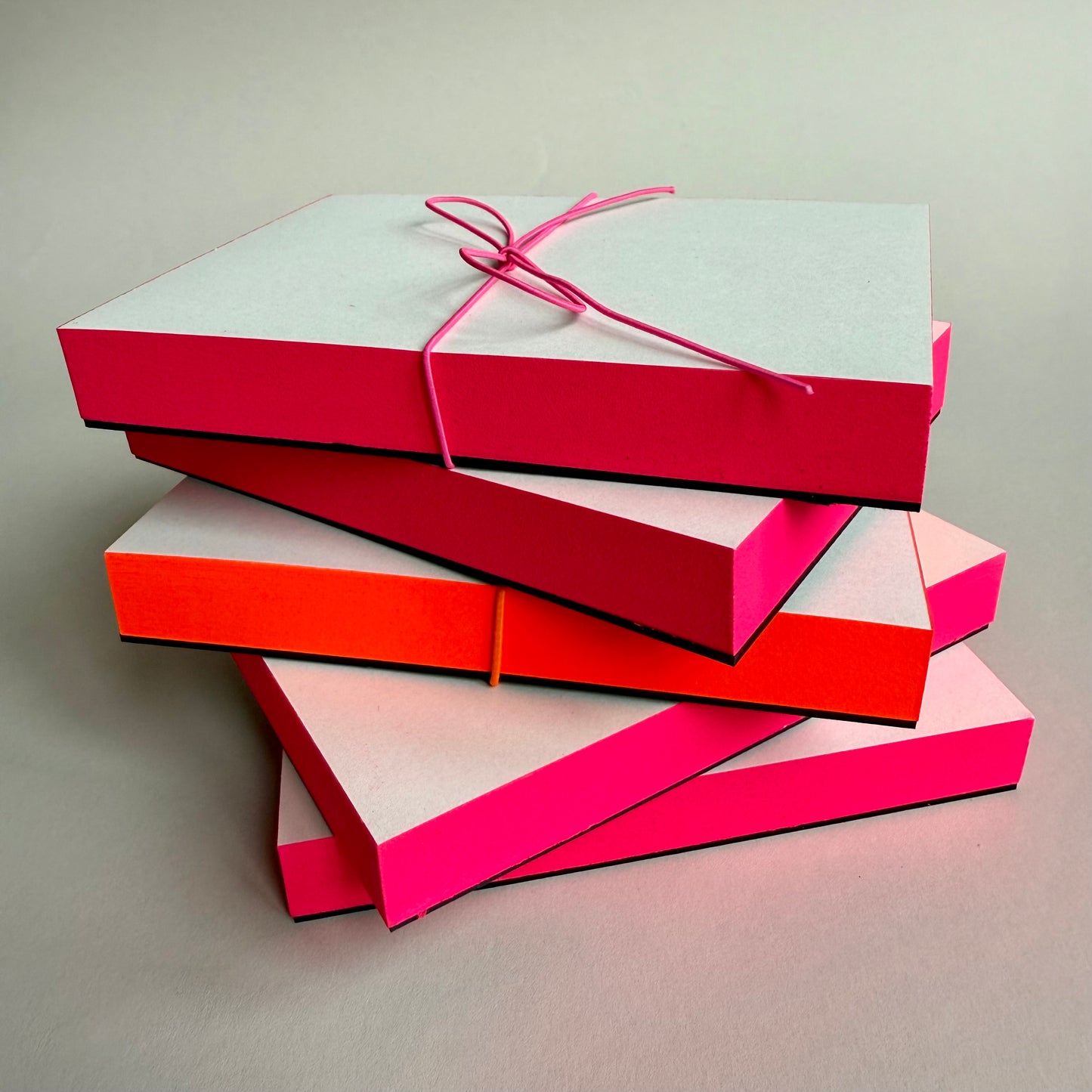 Notizblock - neon pink, neon orange & blau