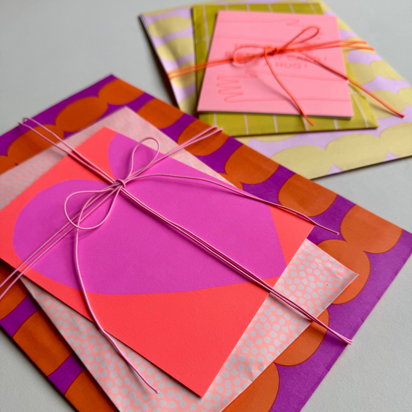 Flatbags - Dots, lila/neon orange