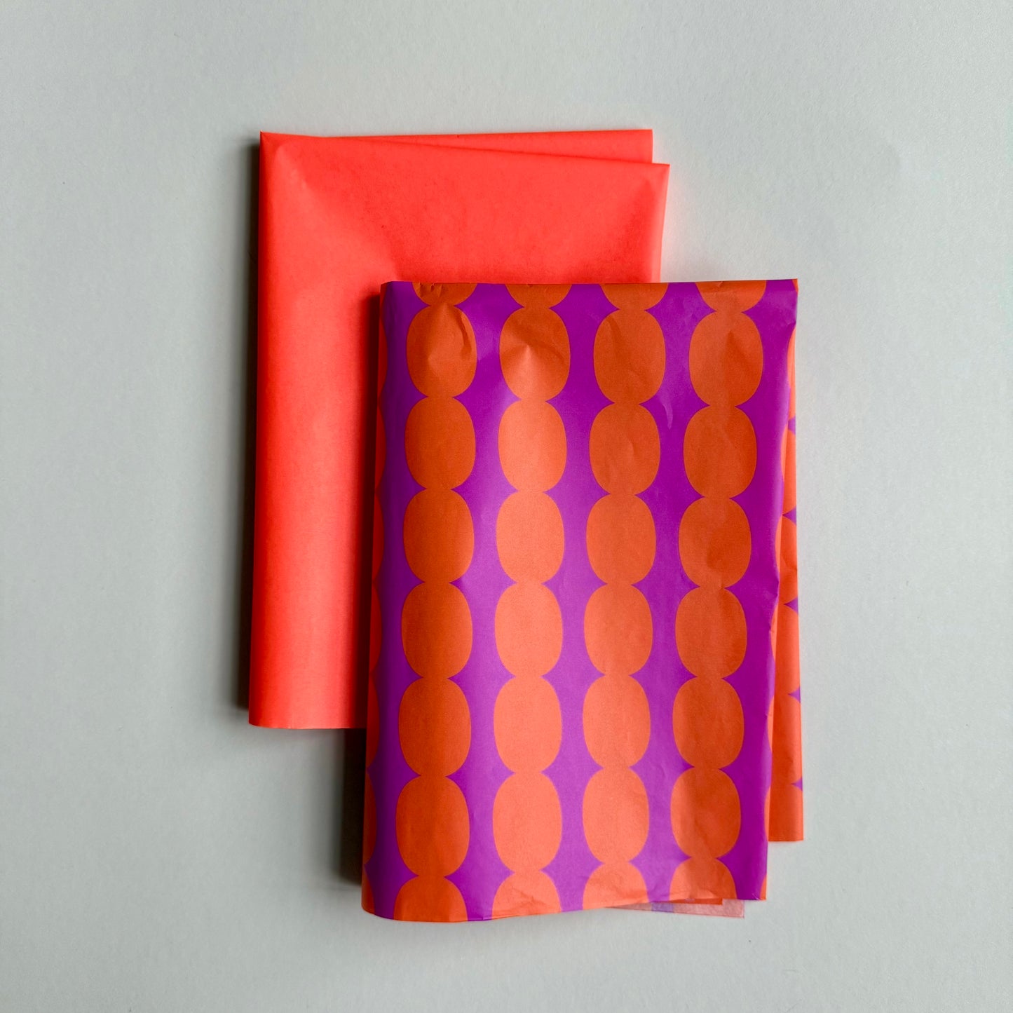 Seidenpapier - Dots lila / neon orange