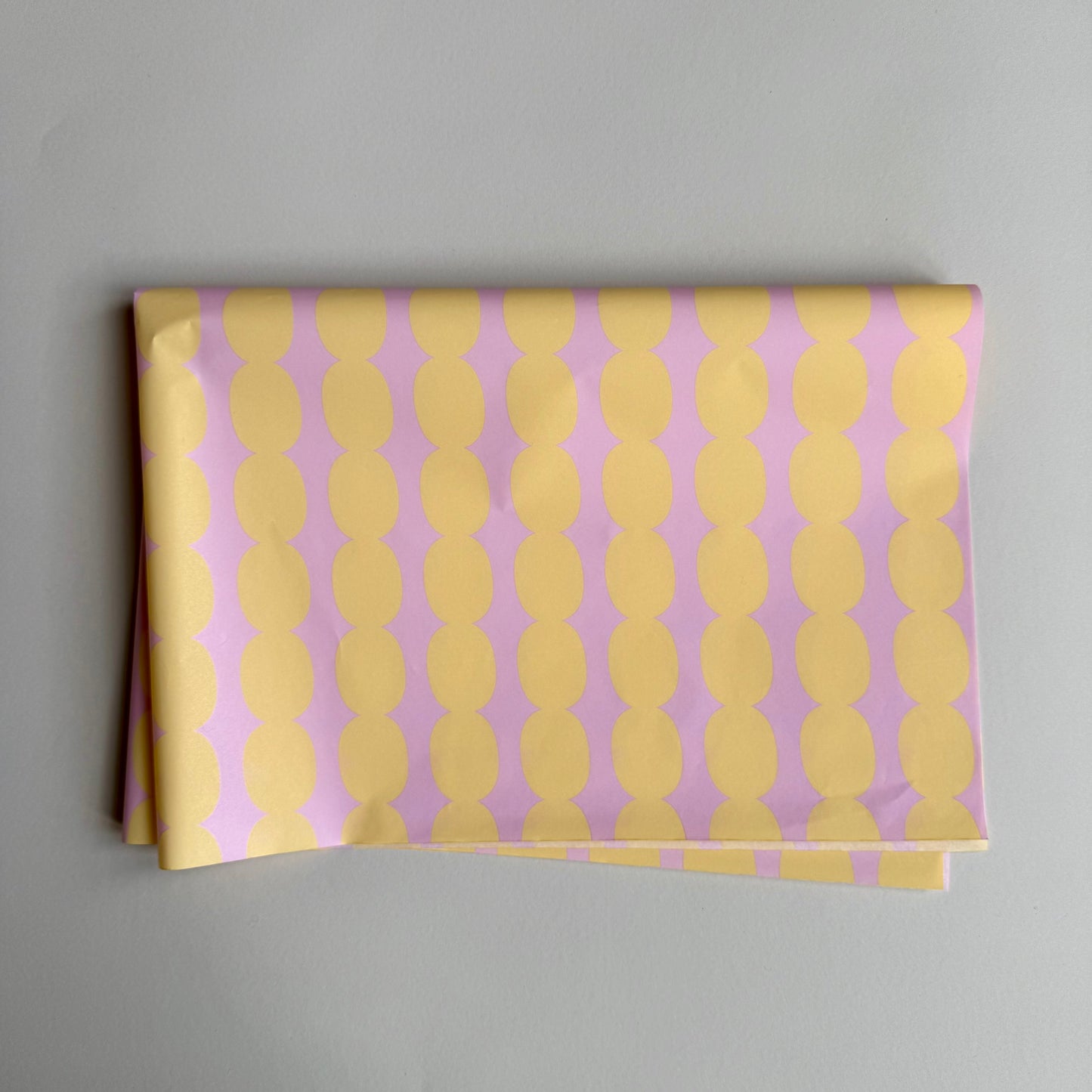 Seidenpapier - Dots, hellgelb/rosé