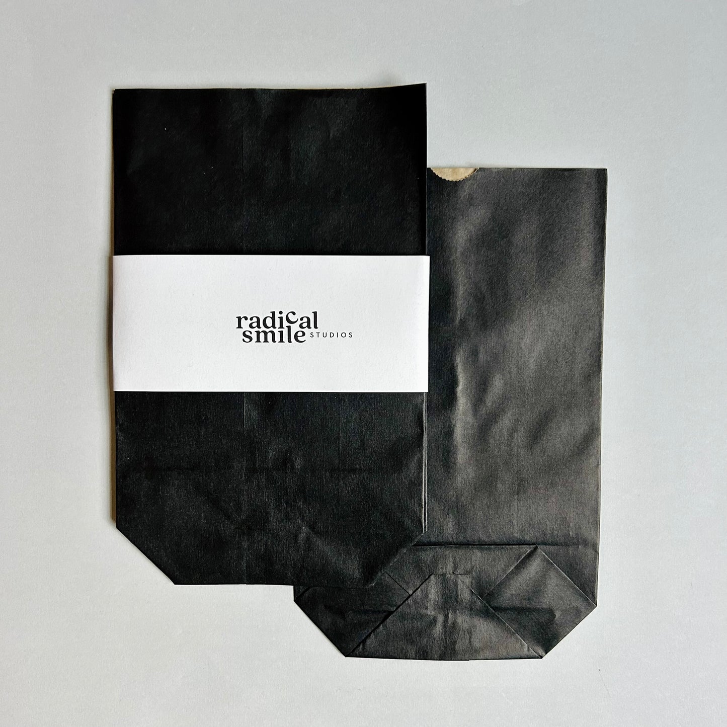 Blockbottombags - uni Kraftpapier, black, 2 Größen