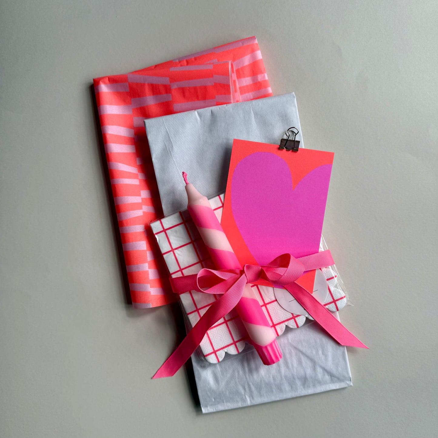 Geschenke-Set 'Kerze & Serviette'