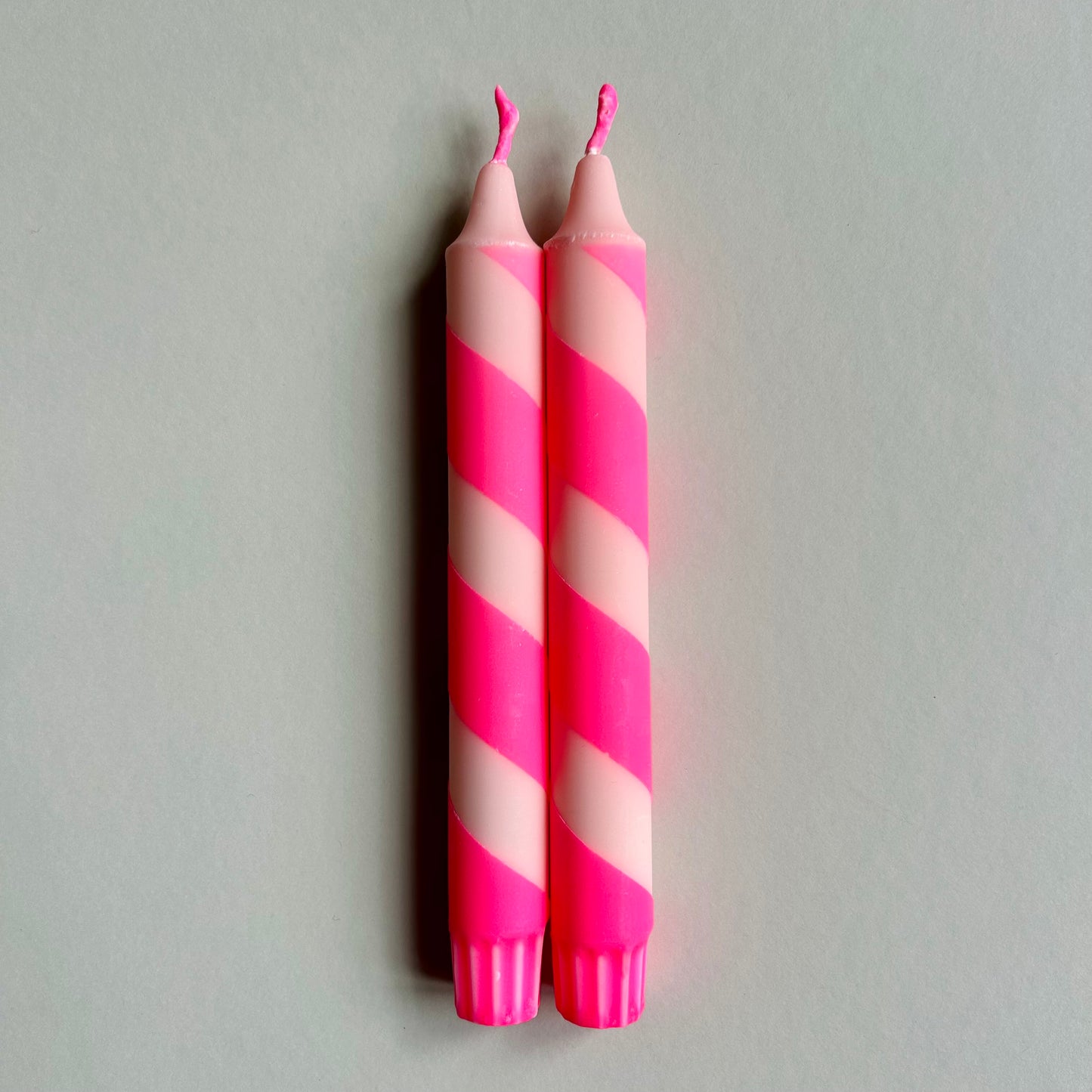 Kerze - gestreift - Pink Lemonade