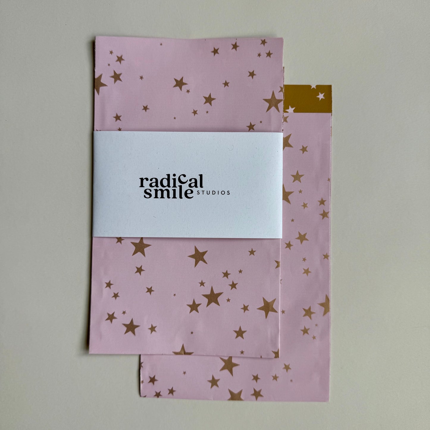 Flatbags - Sterne, rosa / gold