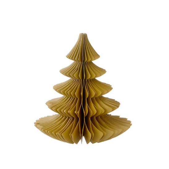 Weihnachtsbaum - Wabenpapier, ocker