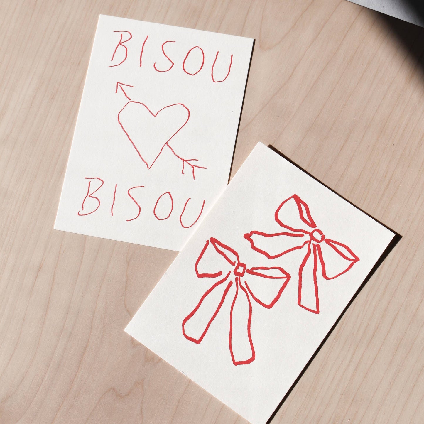 Postkarte 'Bisou Bisou'