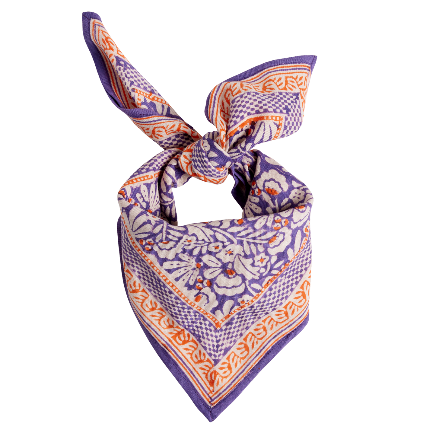 Tuch - Blumenmuster, Lila