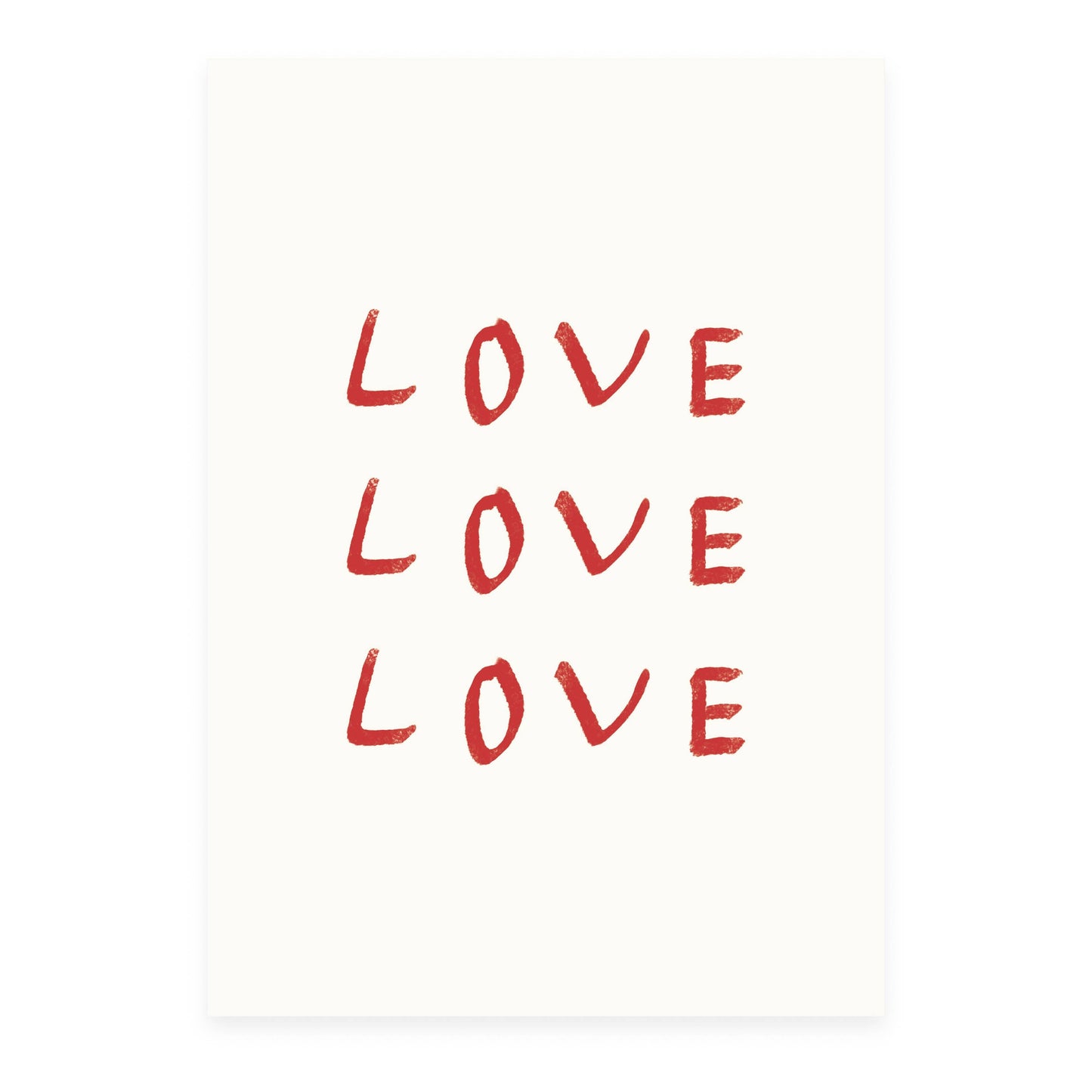 Postkarte 'Love Love Love'