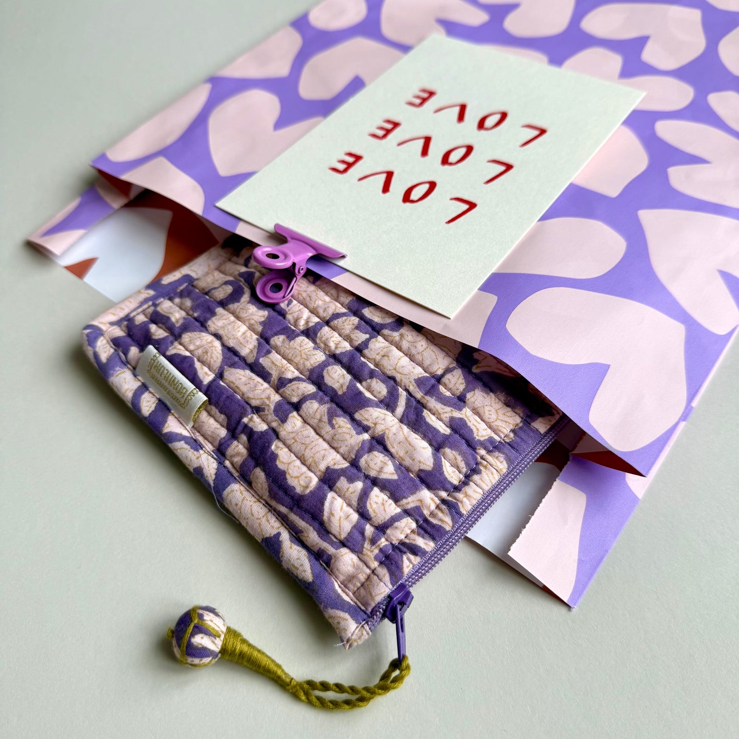 Flatbags - Herzen, lila