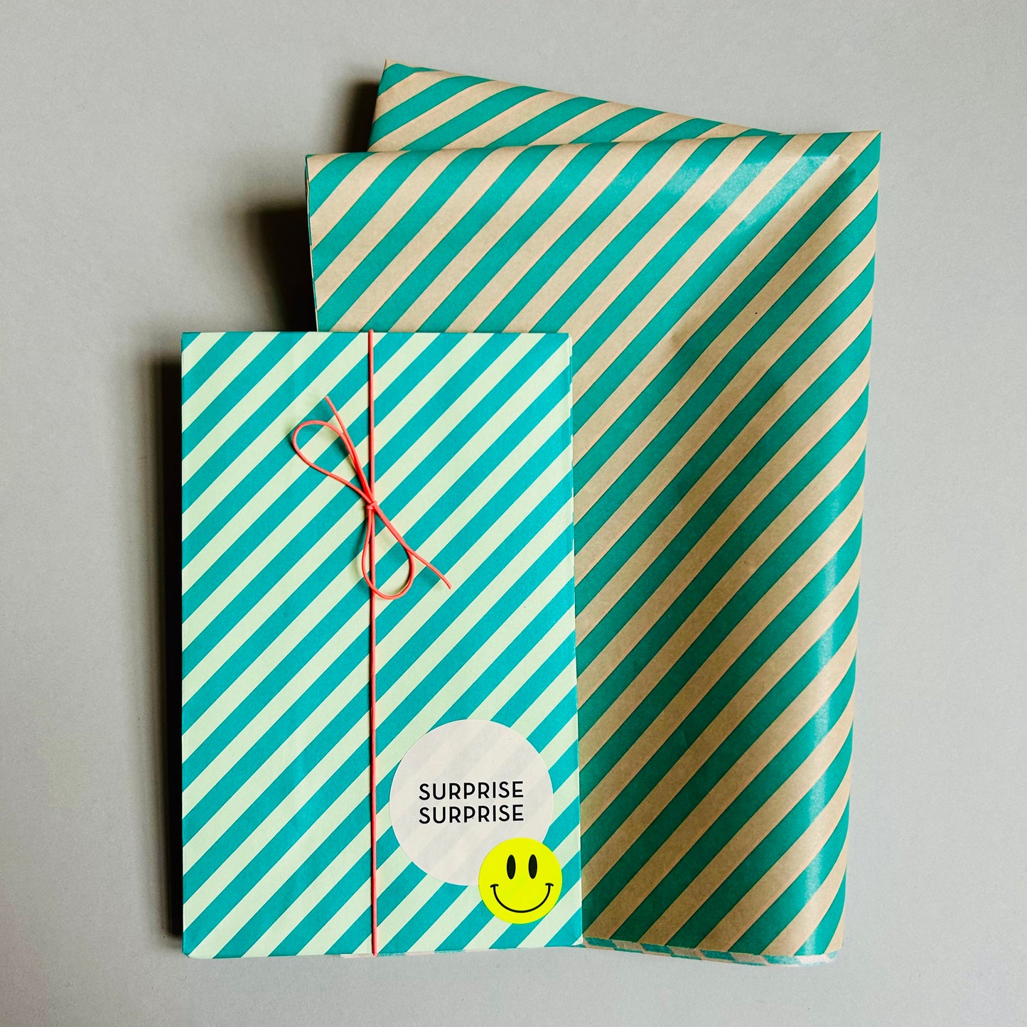 Seidenpapier - gestreift, grün/beige