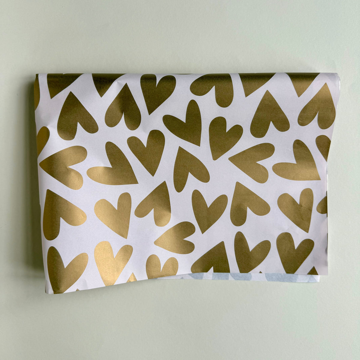 Seidenpapier - Herzen, rosé/gold