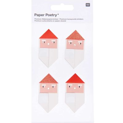 Wabenpapiersticker - Weihnachtsmann