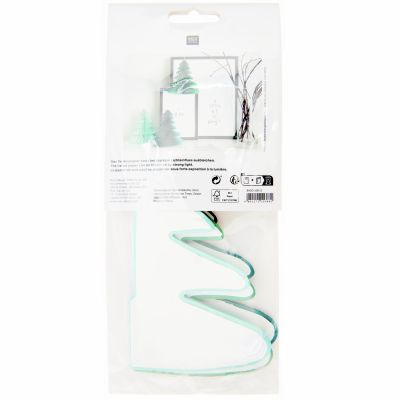 Weihnachtsbaum 3-er Set  - Wabenpapier, grün