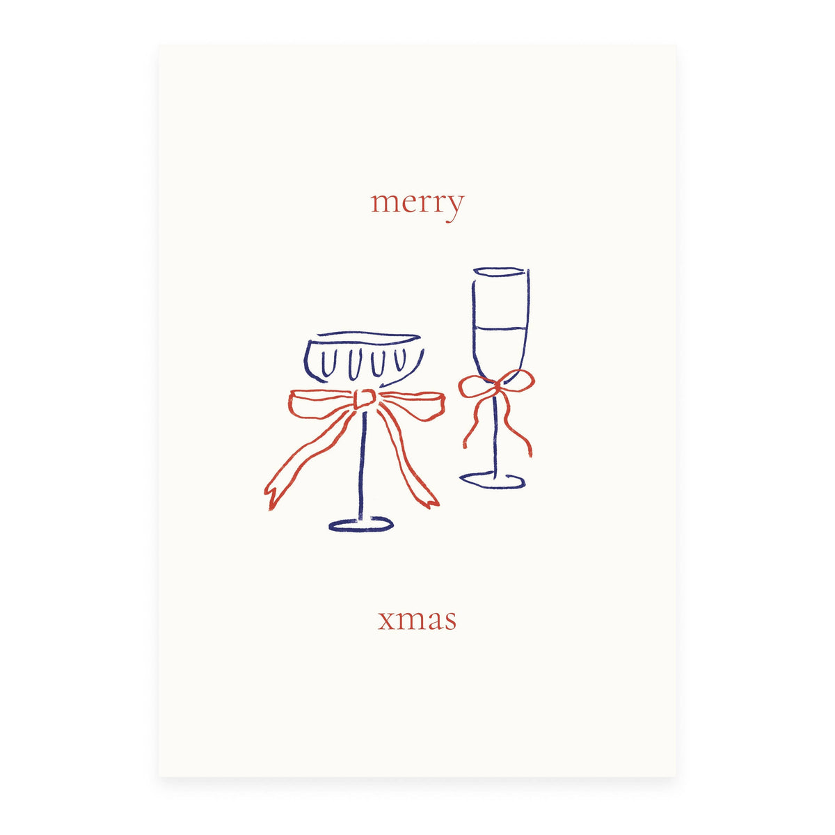 Postkarte 'merry x-mas'