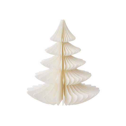 Weihnachtsbaum - Wabenpapier, weiß
