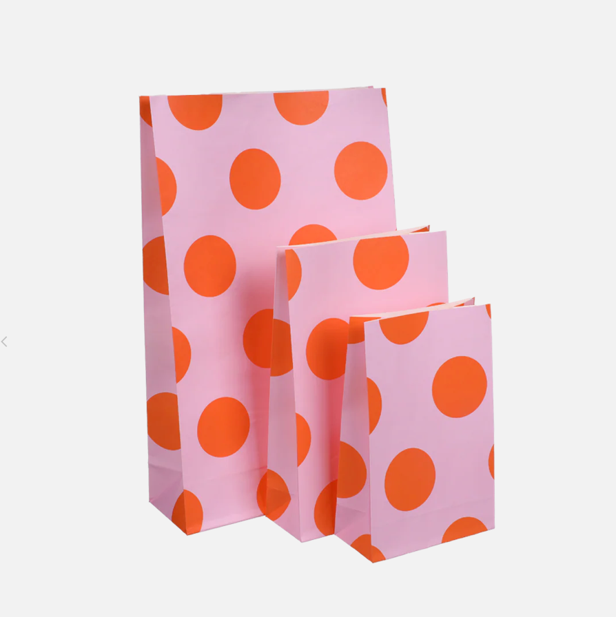Blockbottombag - große Punkte, rosa/orange