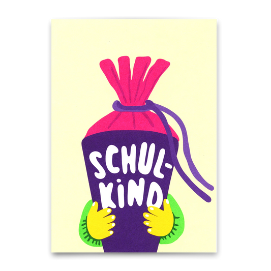 Postkarte Schulkind