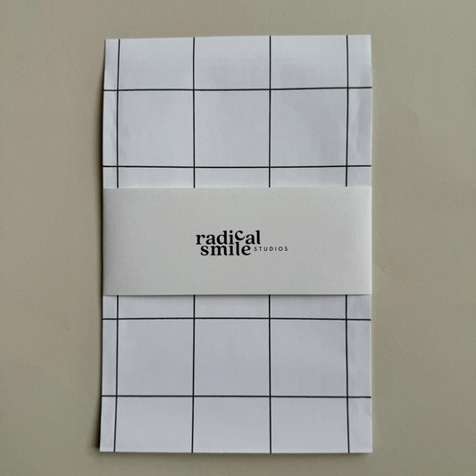Flatbags - Gitter, weiß / schwarz