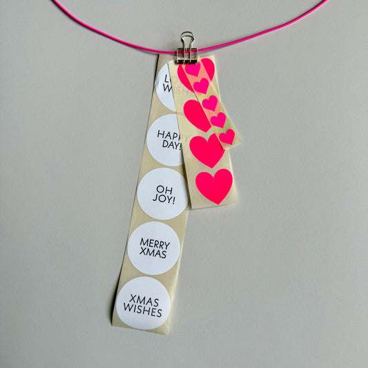 Sticker Set - x-mas wishes gold/pink