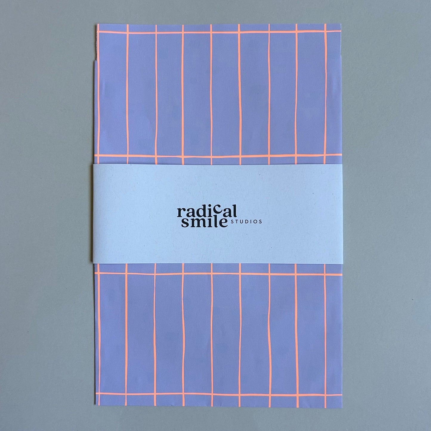 Flatbag - Gitter, flieder/neon orange