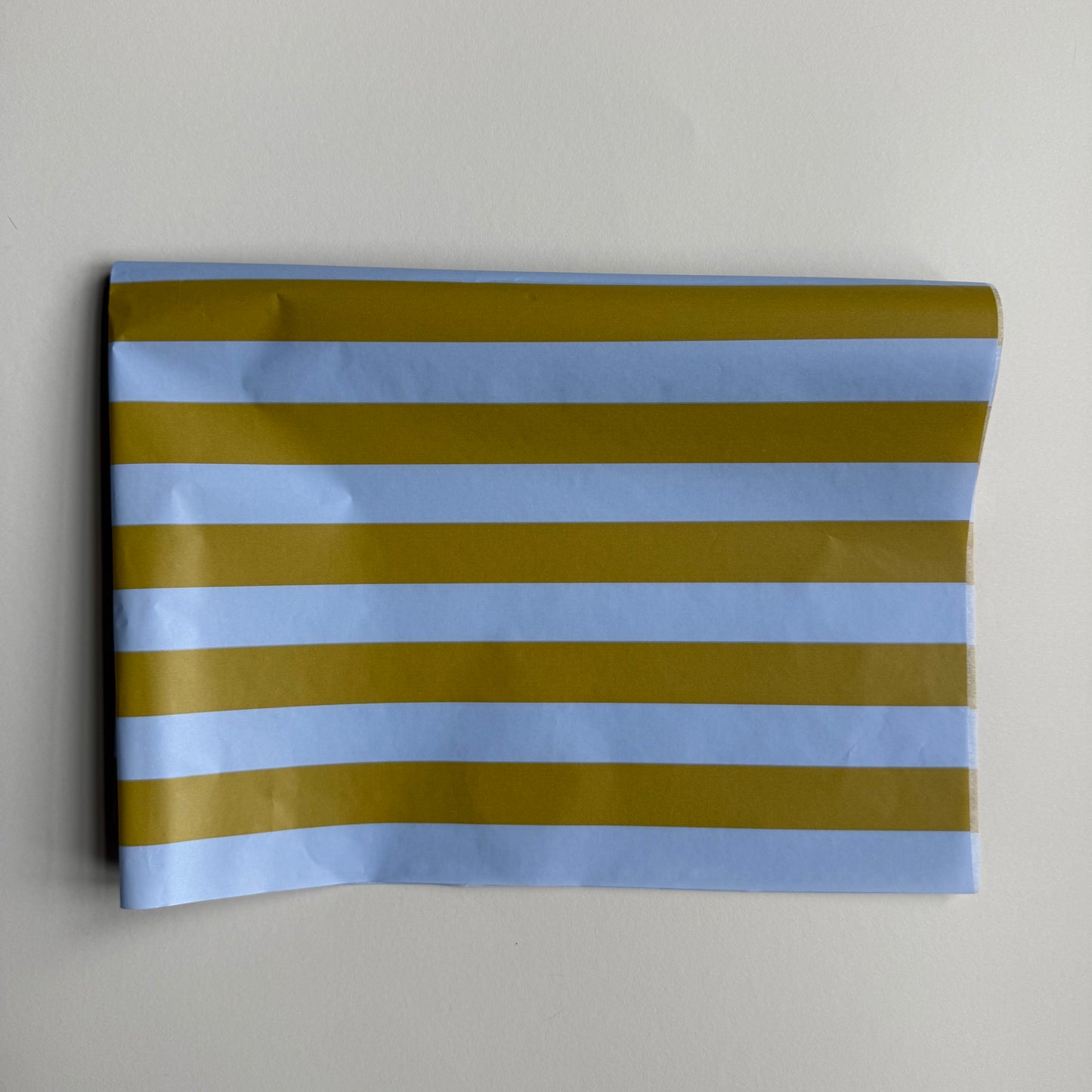 Seidenpapier - Blockstreifen, hellblau/oliv