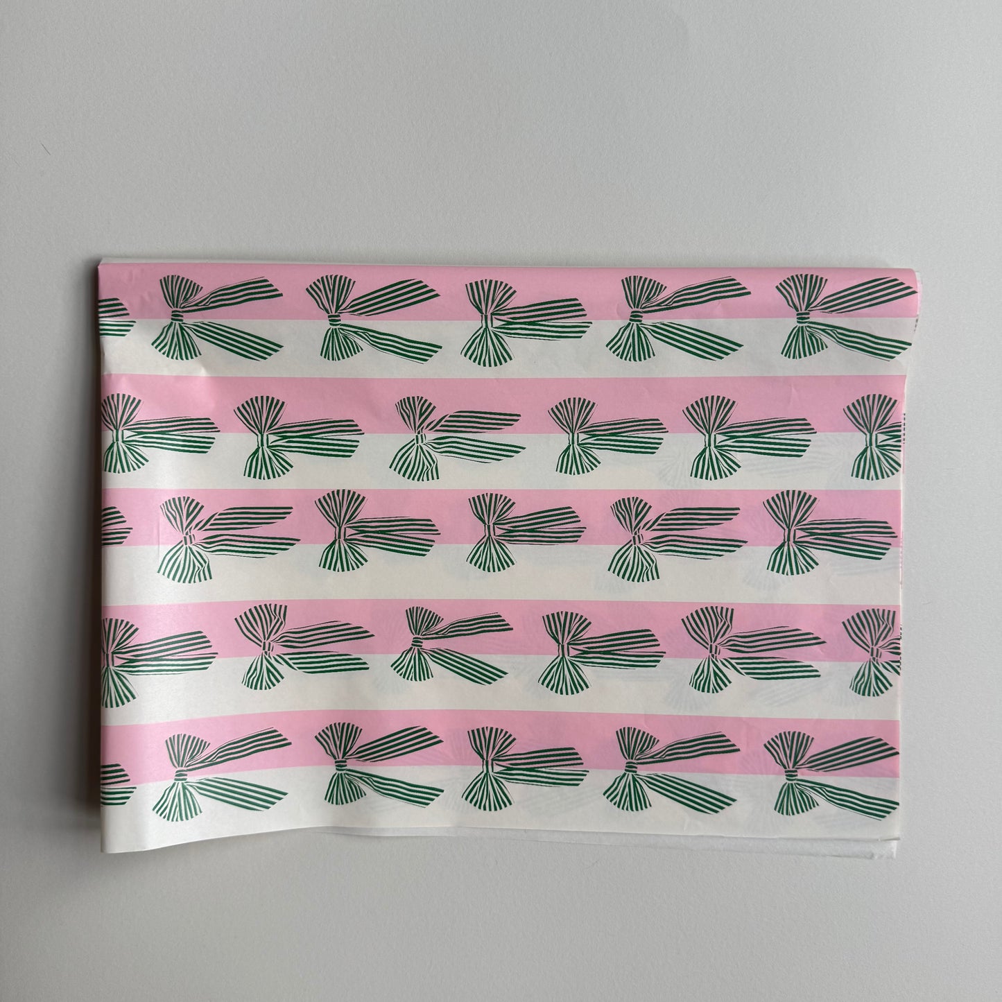 Seidenpapier - Schleifen, rosa/grün