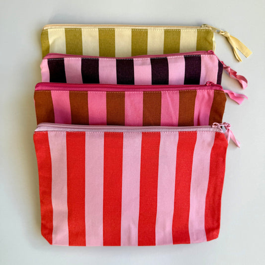 Pouch - gestreift, diverse Farben