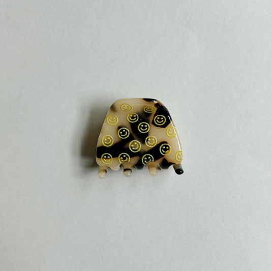 Haarspange mini Smileys leo/gelb
