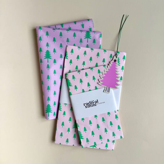 Blockbottombag - Tanne, rosa/grün