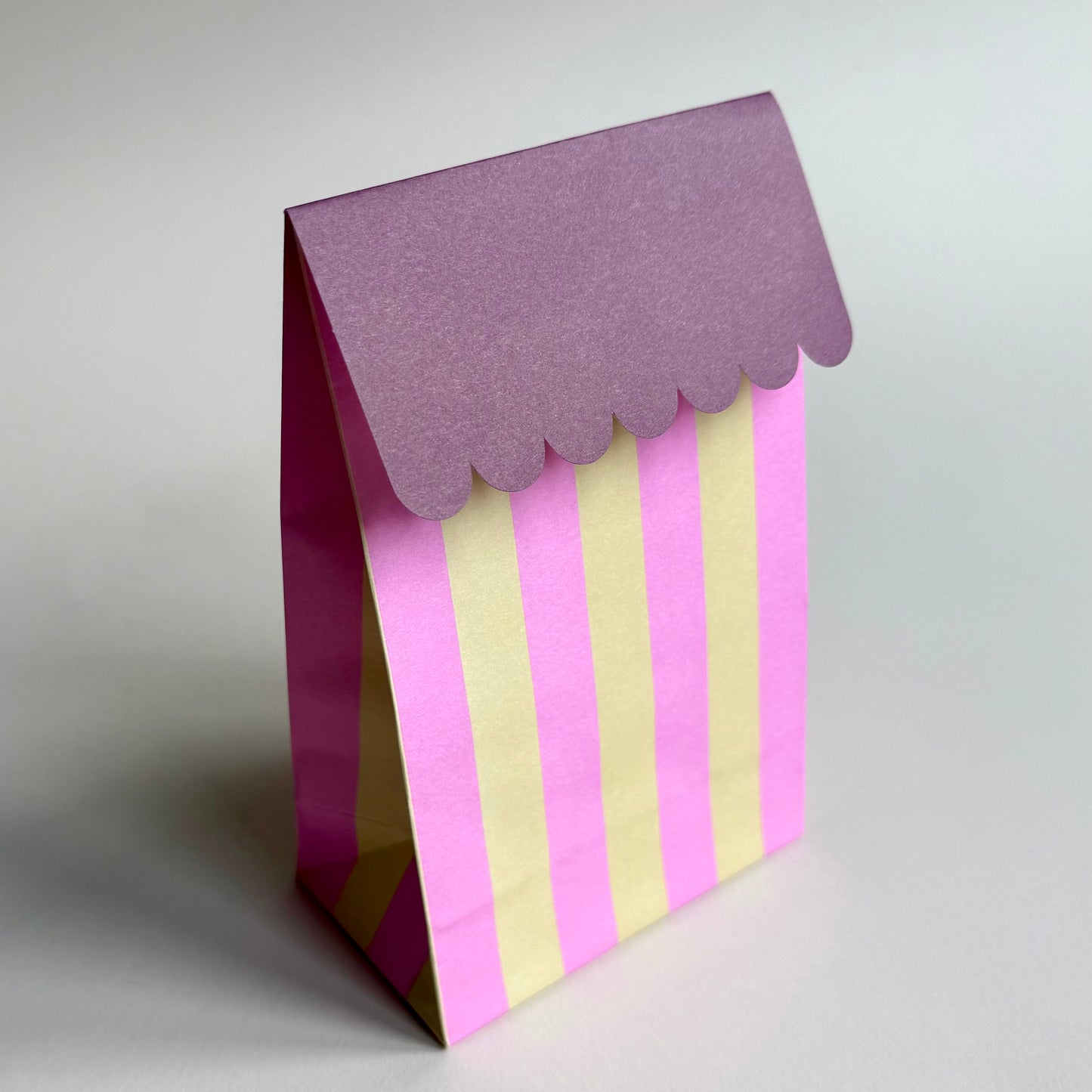 Blockbottombag - Blockstreifen rosa/apricot/weinrot