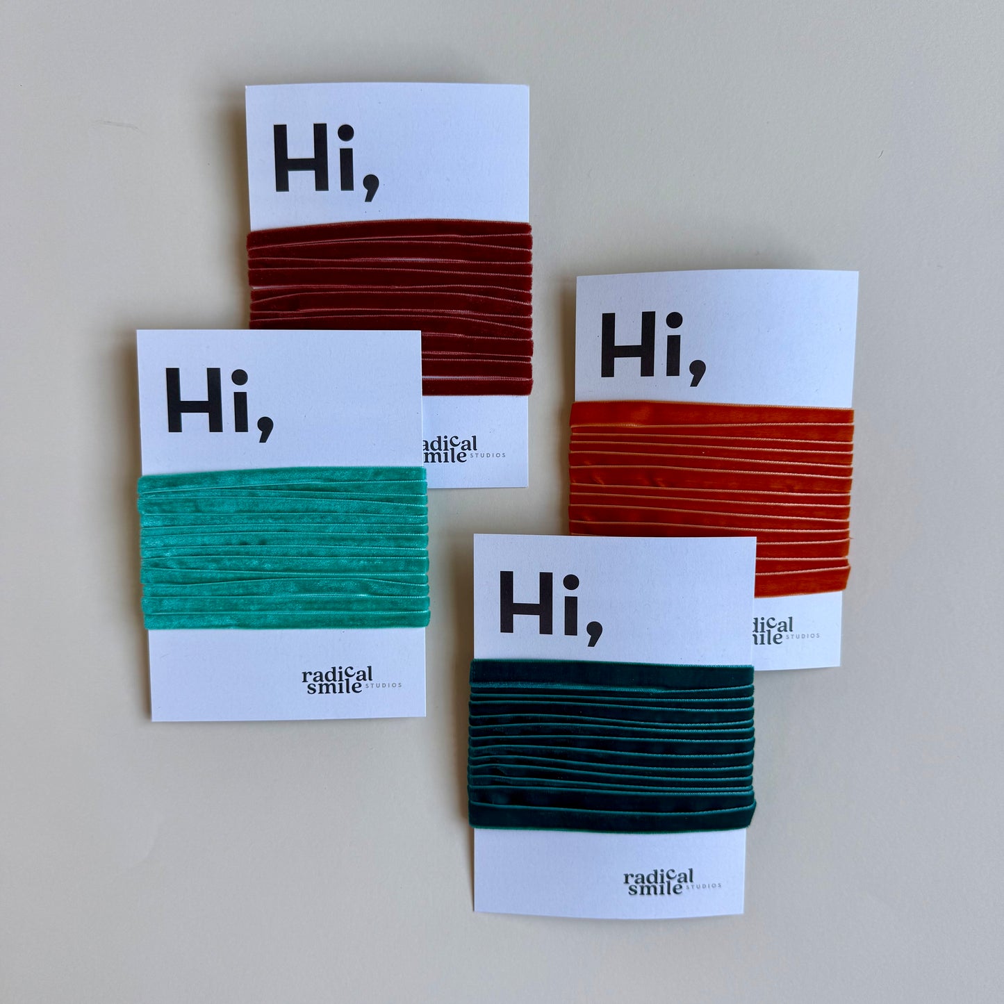 Samtband, diverse Farben
