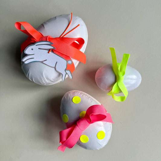 Pappmaschee Eier - Set, weiß, 2-teilig