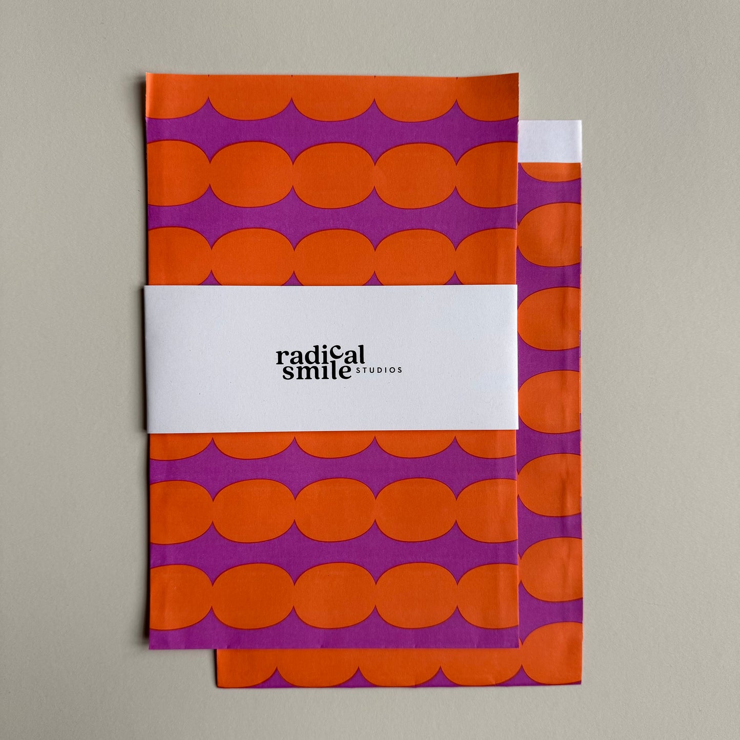 Flatbags - Dots, lila/neon orange