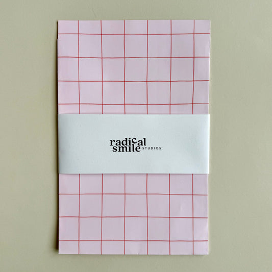 Flatbags - Gitter, rosé/orange