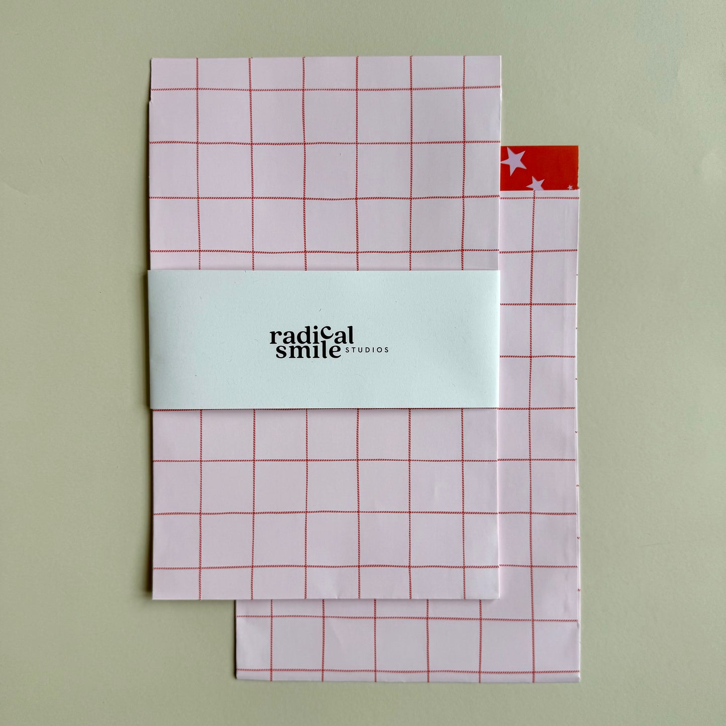 Flatbags - Gitter, rosé/orange