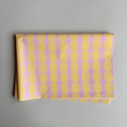 Seidenpapier - Dots, hellgelb/rosé