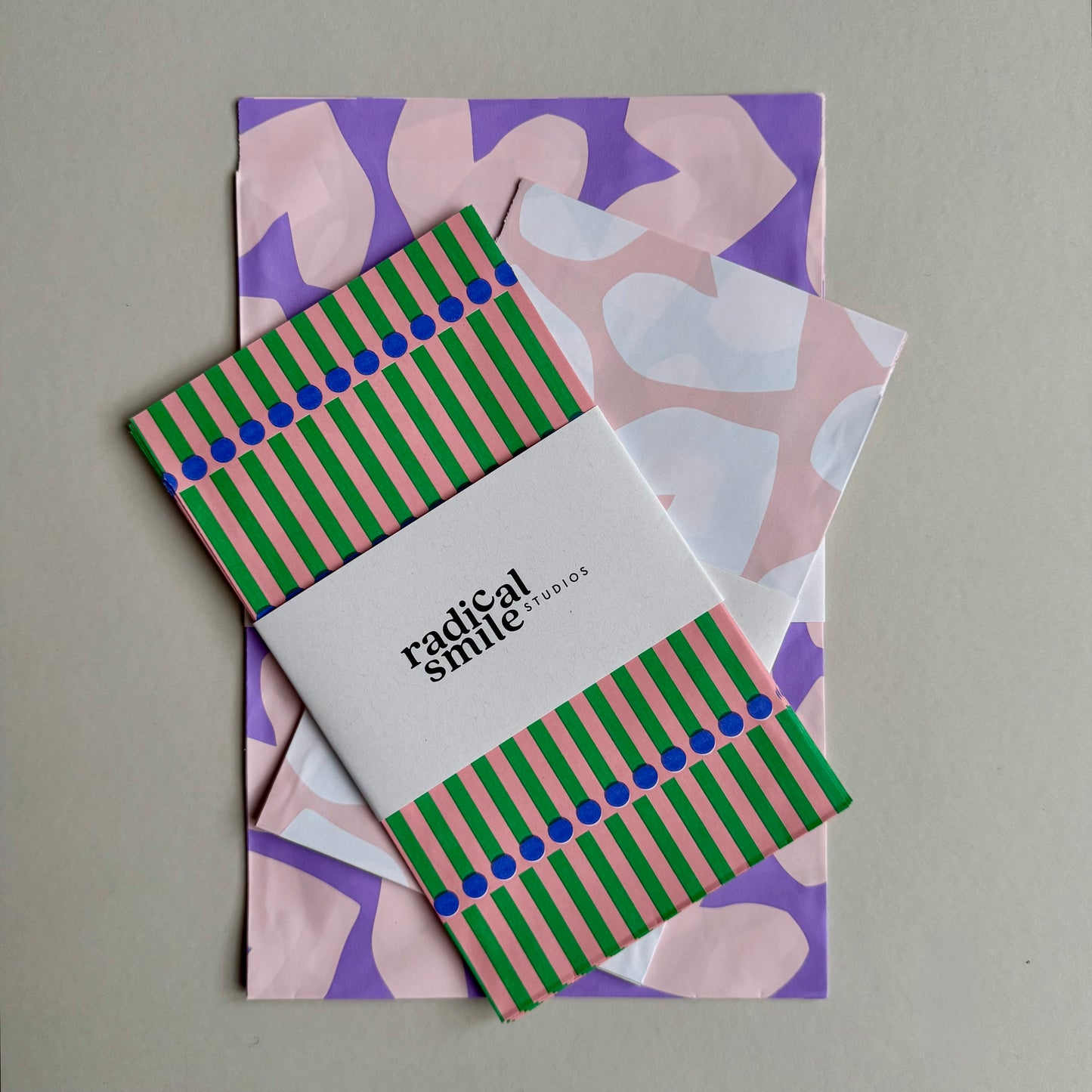 Flatbags - Streifen & Punkte, blau