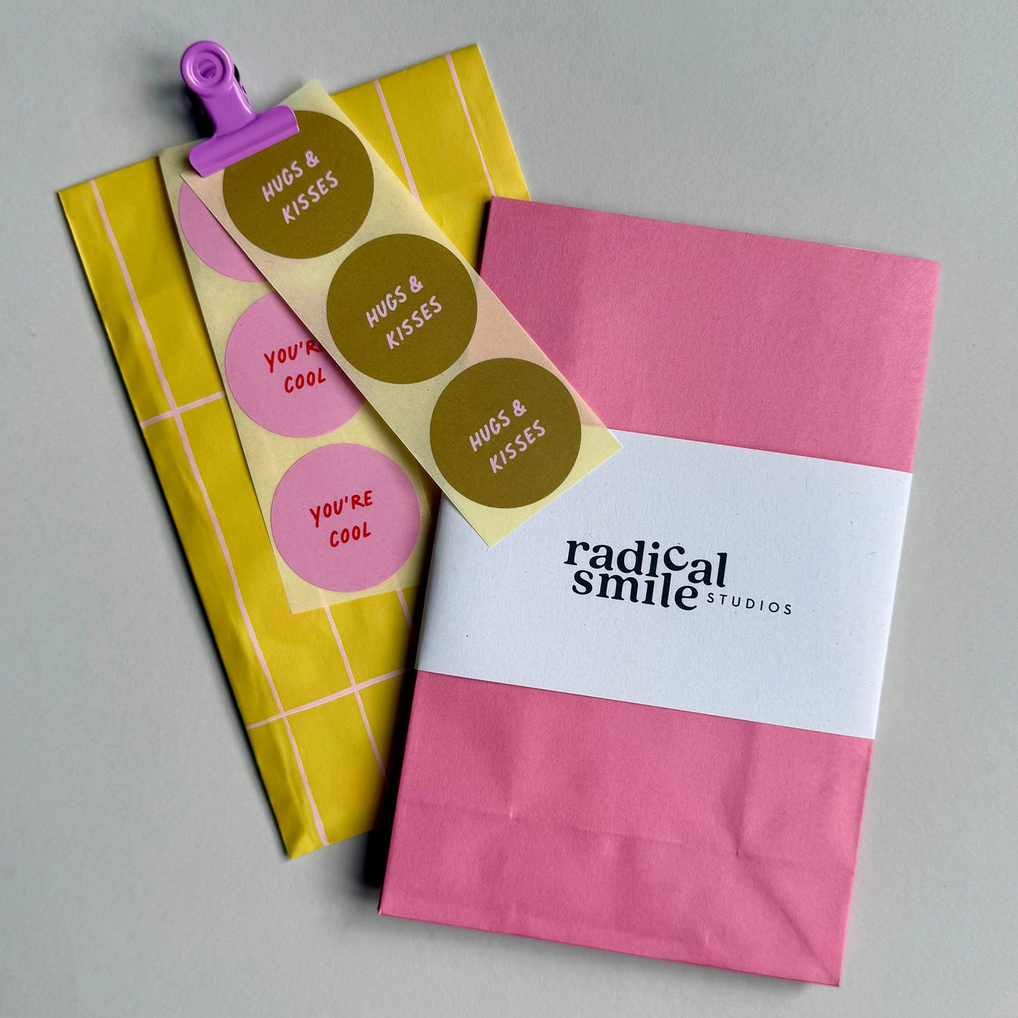 Blockbottombags - uni, rosa