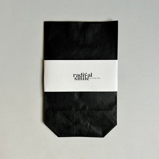 Blockbottombags - uni Kraftpapier, black, 2 Größen