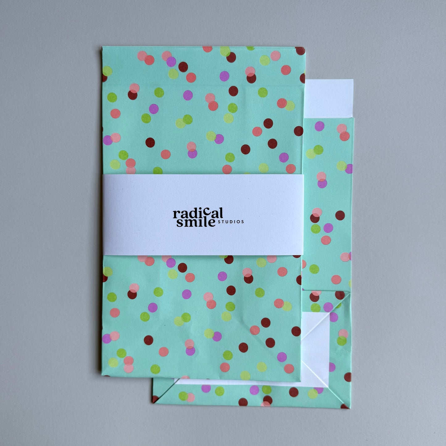 Blockbottombag - Konfetti, mint